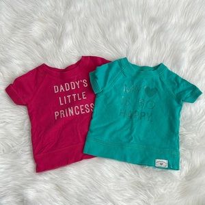 Bundle of 2 Carter’s Girls 2T Short Sleeve Sweaters